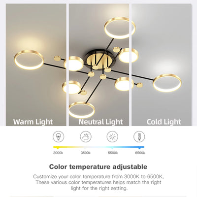 LumiAura Royal Gold LED Chandelier