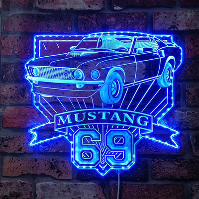 Illumi '69 Mustang RGB LED Sign