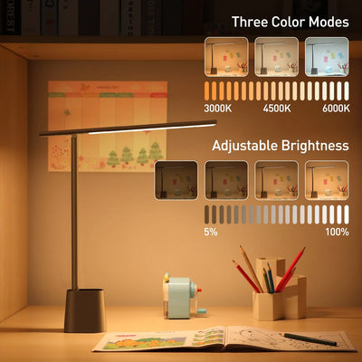 Lámpara de mesa LED plegable inteligente: ajustable y que ahorra espacio