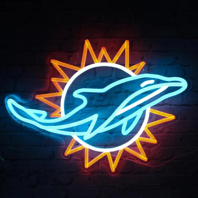 Miami Dolphins Phins Up LED Neon Sign