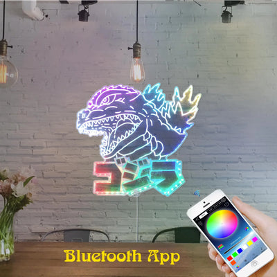 Godzilla Japanese RGB LED Sign