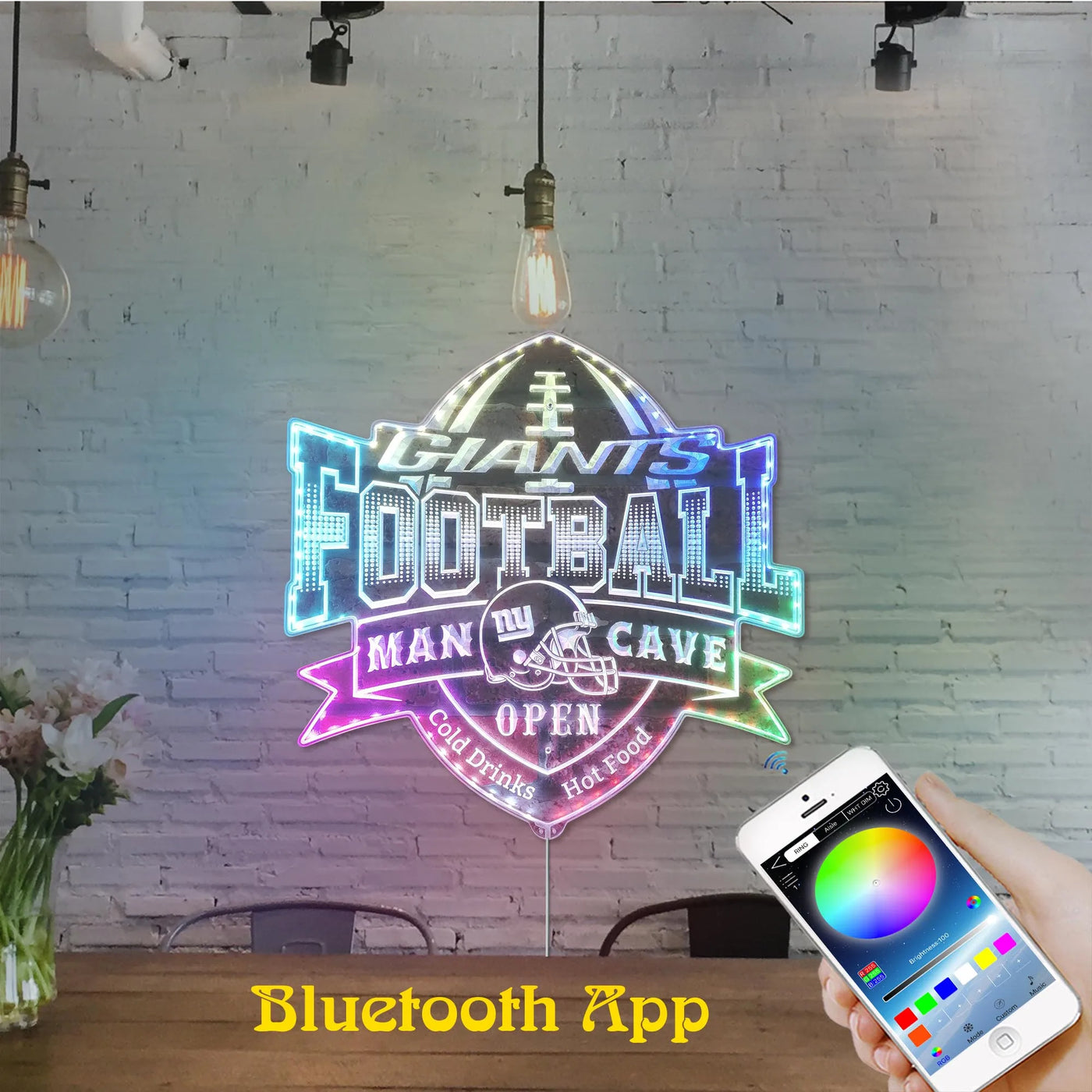 New York Giants Sports Bar RGB LED Sign