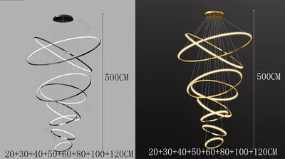 NordicAura Halo Chandelier