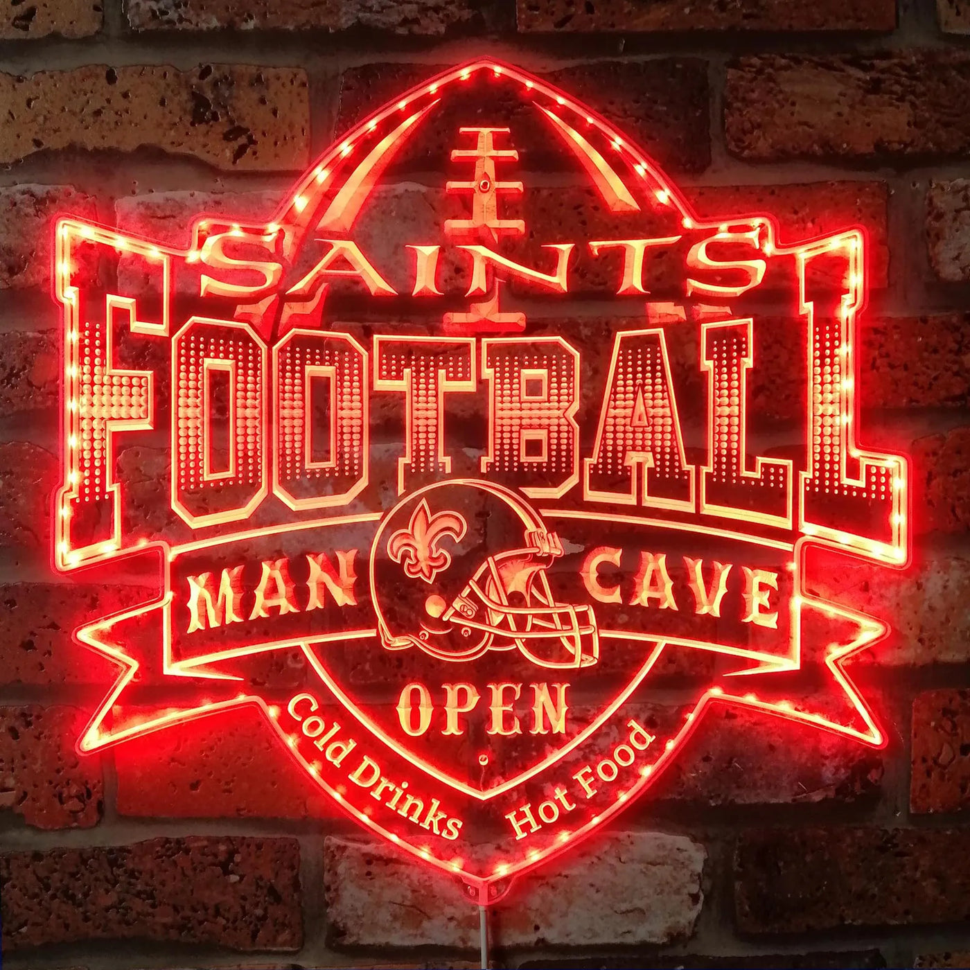 New Orleans Saints Sports Bar RGB LED Sign