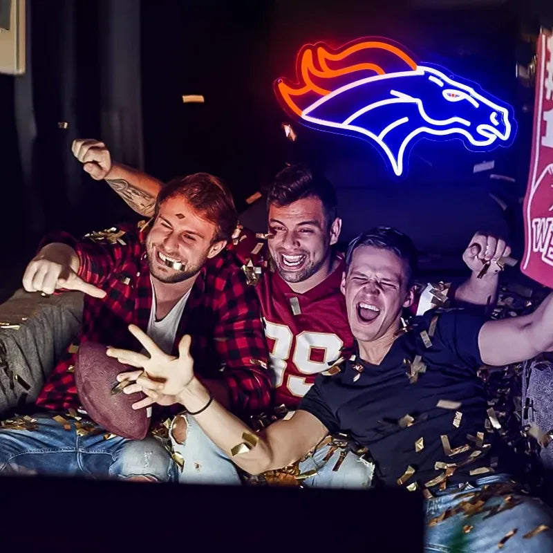 Denver Broncos Let's Ride LED Neon Sign