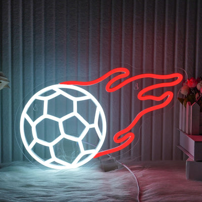 Illumi Flaming Soccer Ball Neon LED Sign