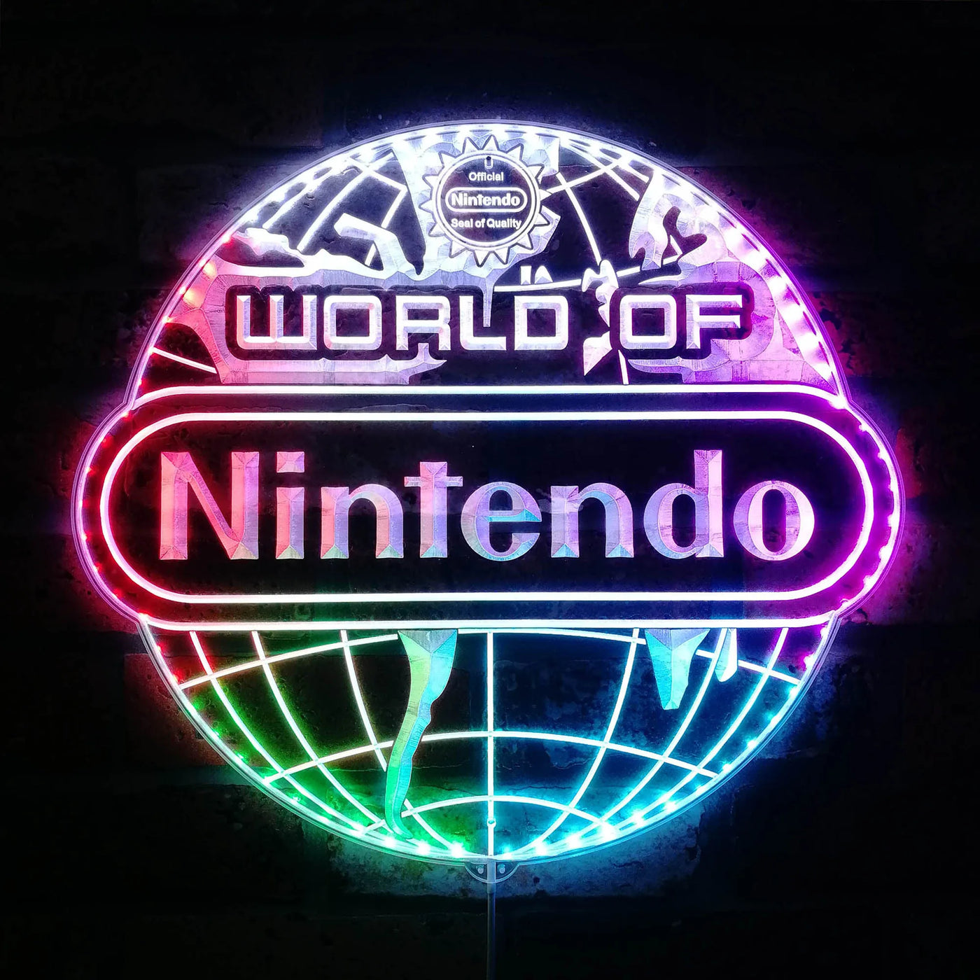 World of Nintendo RGB LED Sign