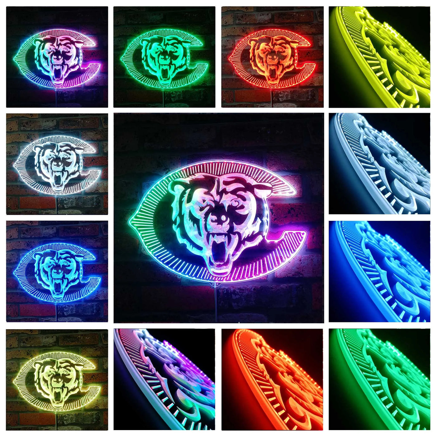 Bear Down Chicago Bears RGB LED Sign