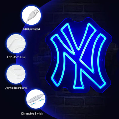 Illumi NY Yankees Bronx Bombers LED Neon Sign