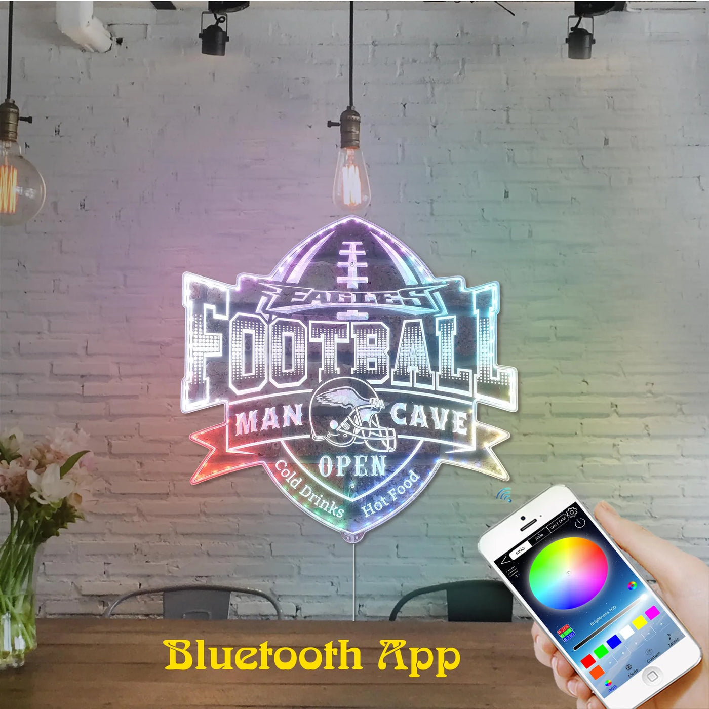 Philadelphia Eagles Sports Bar RGB LED Sign