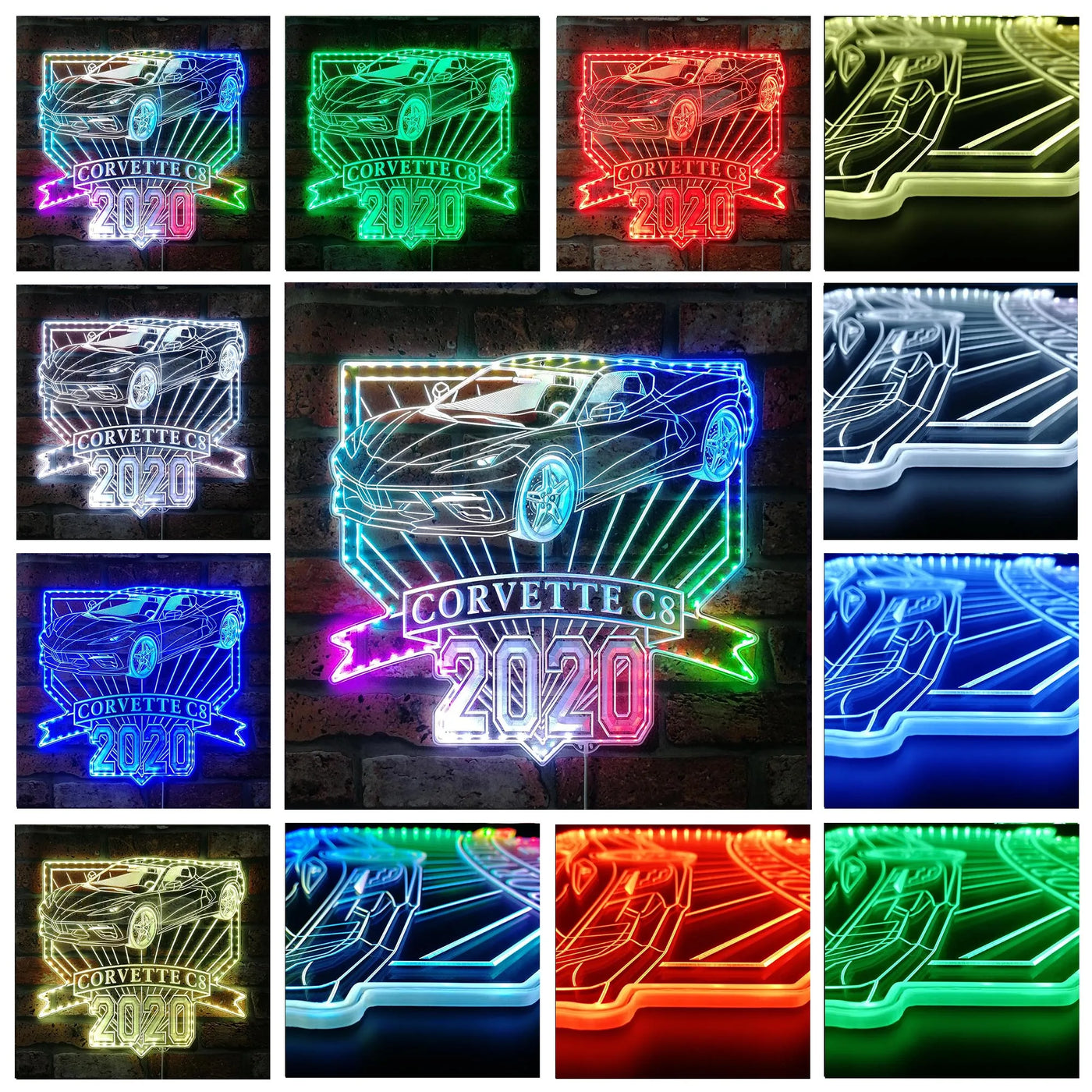 Illumi 2020 Corvette C8 RGB LED Sign