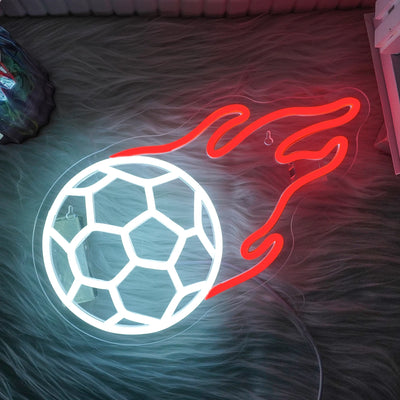 Illumi Flaming Soccer Ball Neon LED Sign