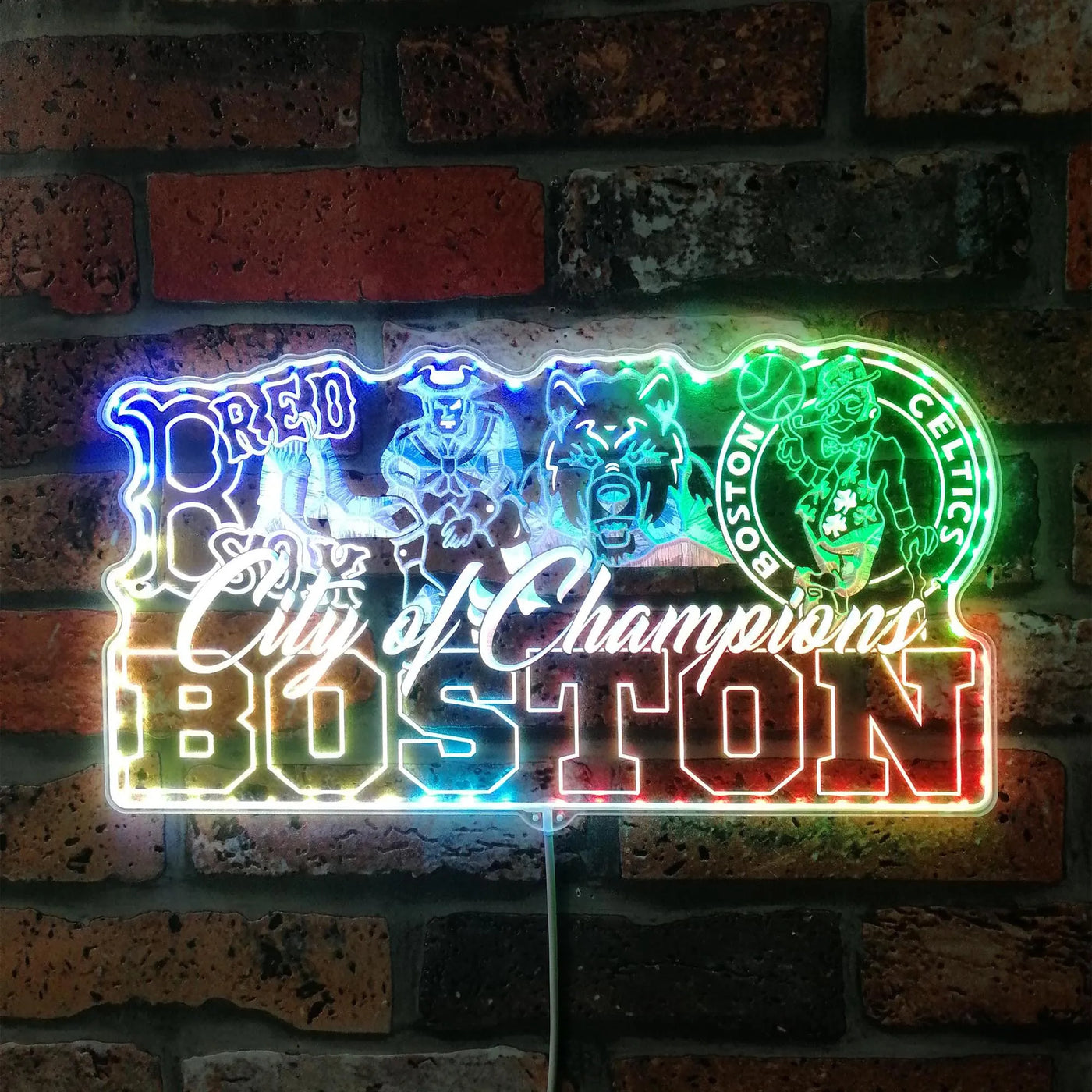 Boston City of Champions RGB LED Sign