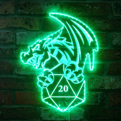 Dungeons & Dragons Dice RGB LED Sign