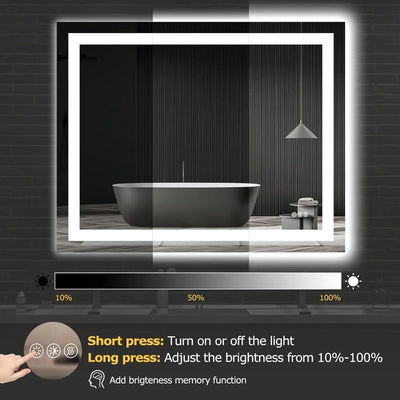 LumiGlow LED Vanity Mirror - 40'' x 32''