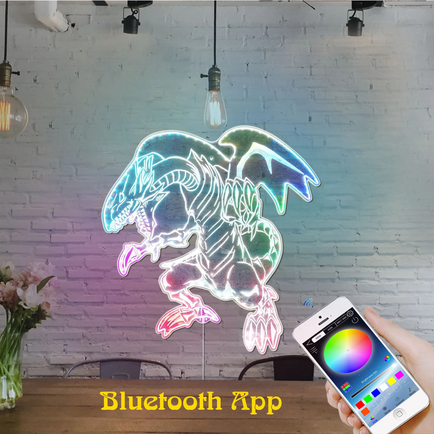 Blue-Eyes White Dragon RGB LED Sign