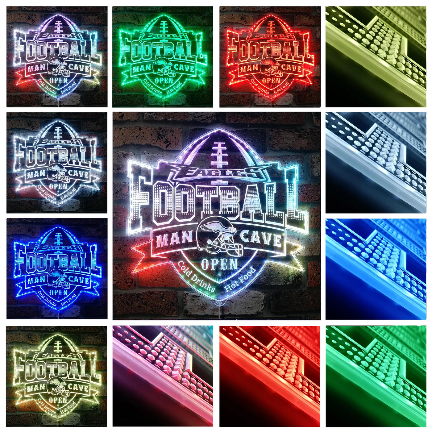 Philadelphia Eagles Sports Bar RGB LED Sign