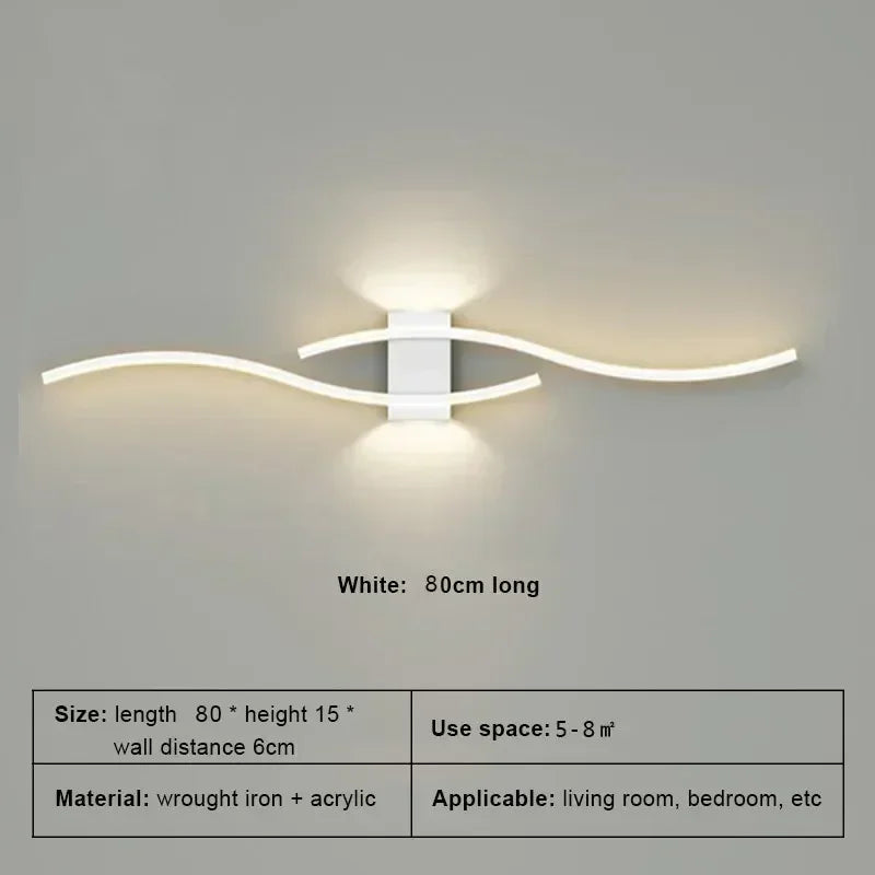 IllumiWavy Modern LED Wall Lamp