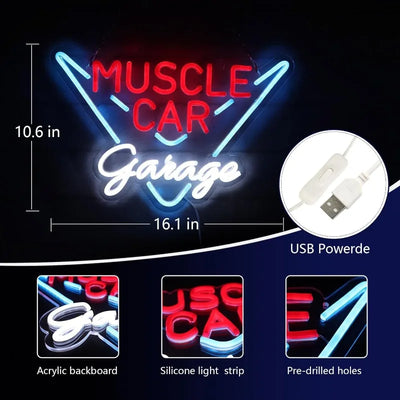 Illumi Muscle Car Garage Neon LED Sign