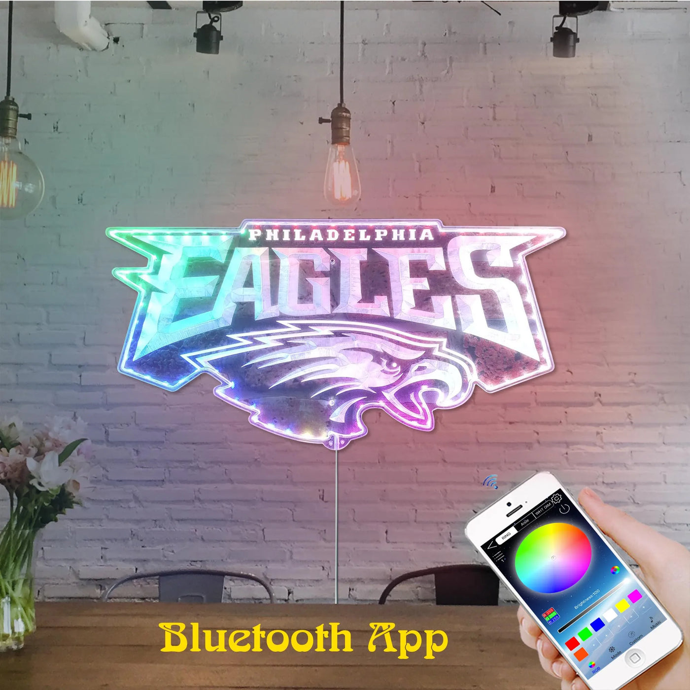 Philadelphia Eagles Dynamic RGB LED Sign