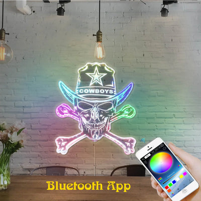 Dallas Cowboys Skully RGB LED Sign