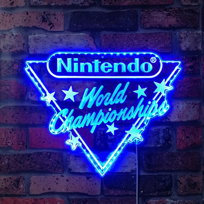 Nintendo World Champions RGB LED Sign