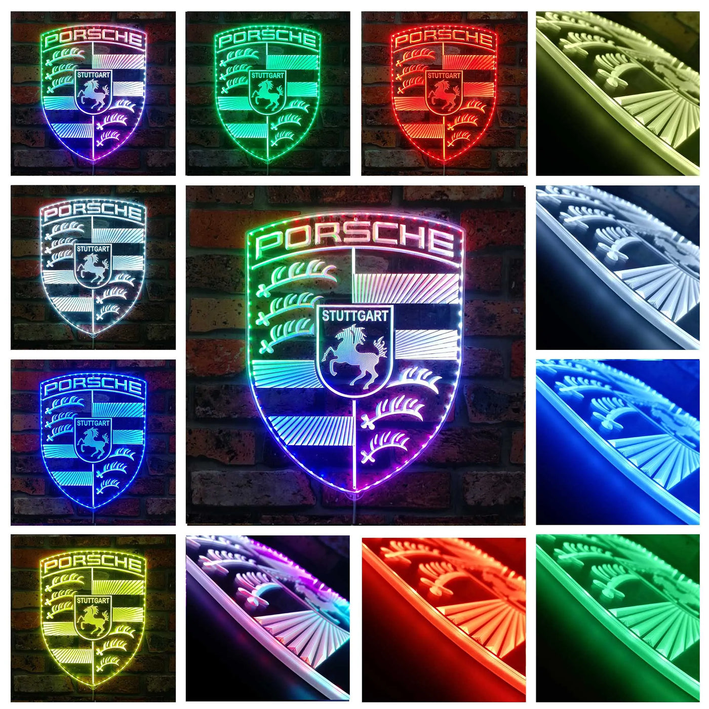 Illumi Porsche Stuttgart RGB LED Sign