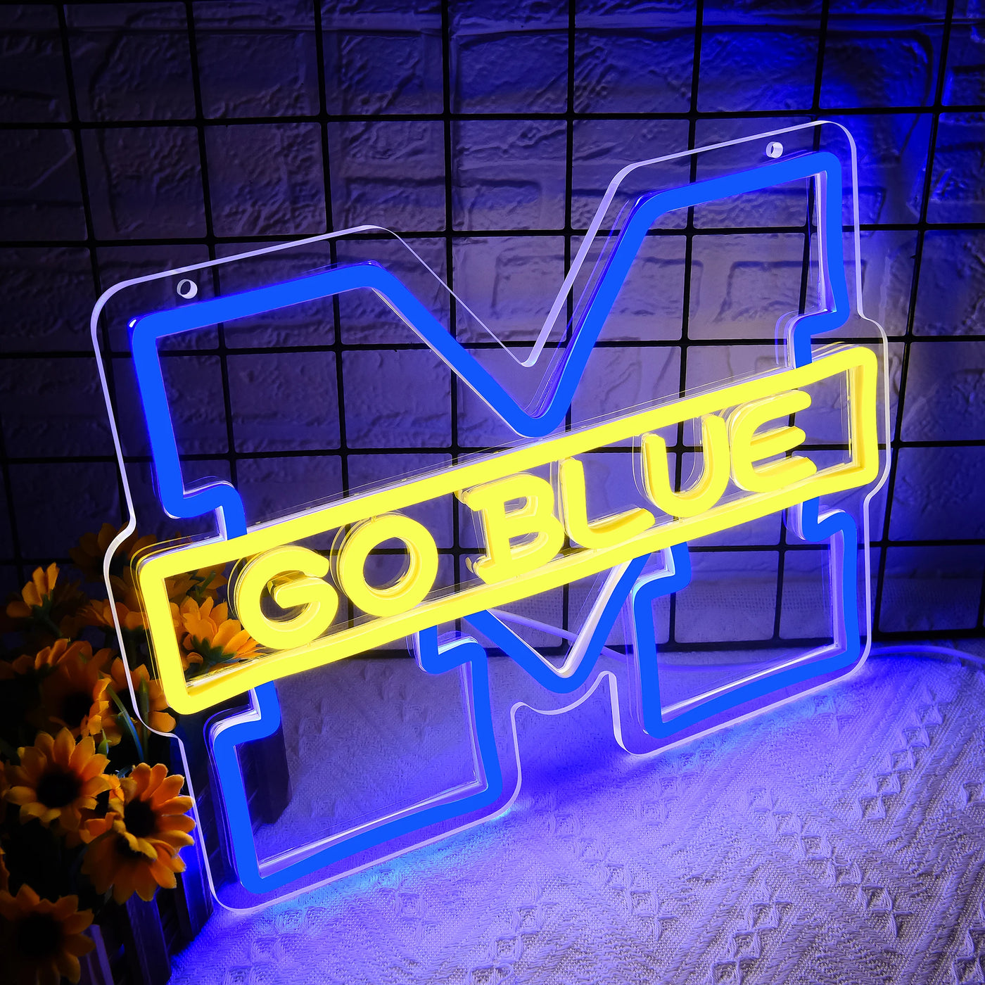 Illumi Michigan Wolverines Go Blue Neon LED Sign