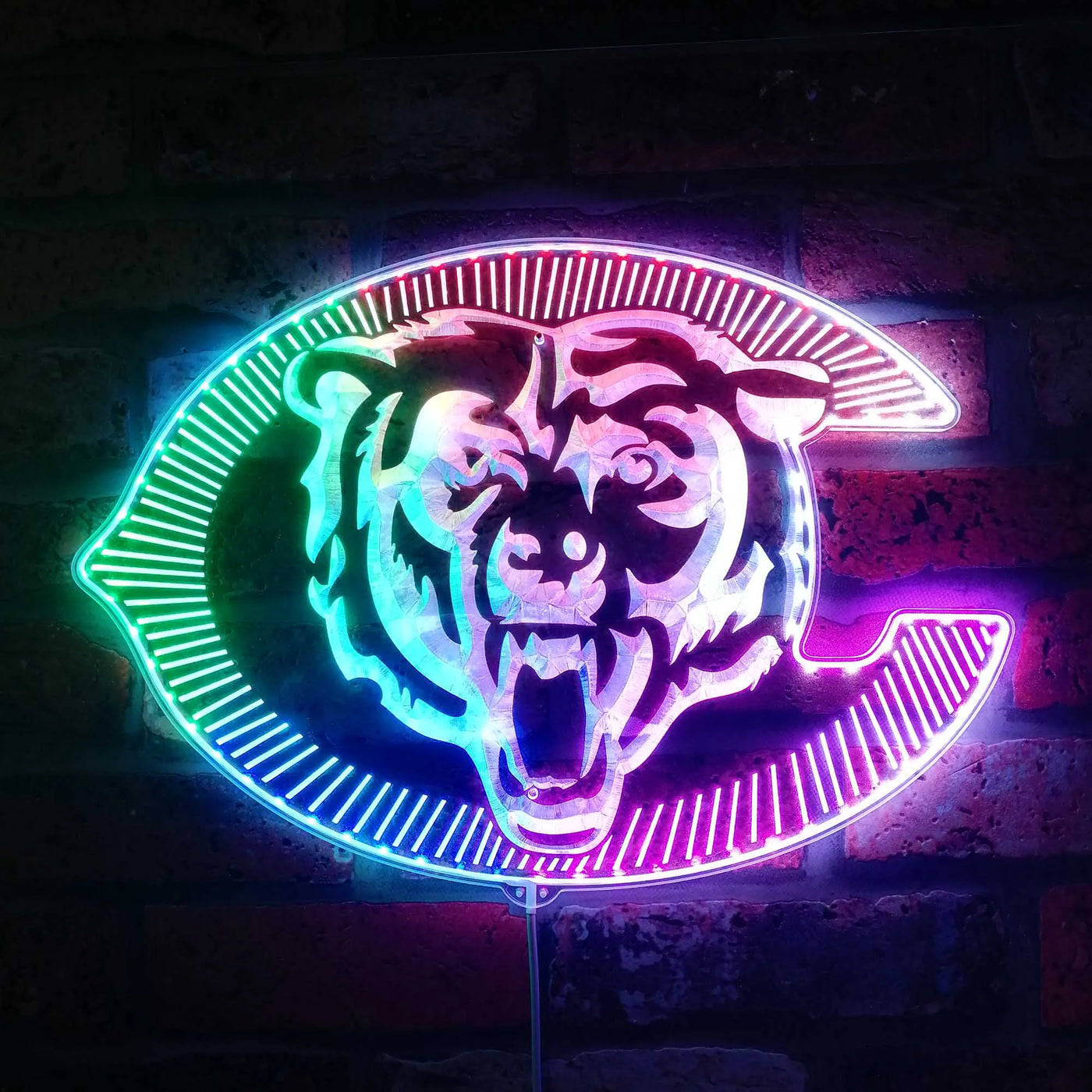 Bear Down Chicago Bears RGB LED Sign