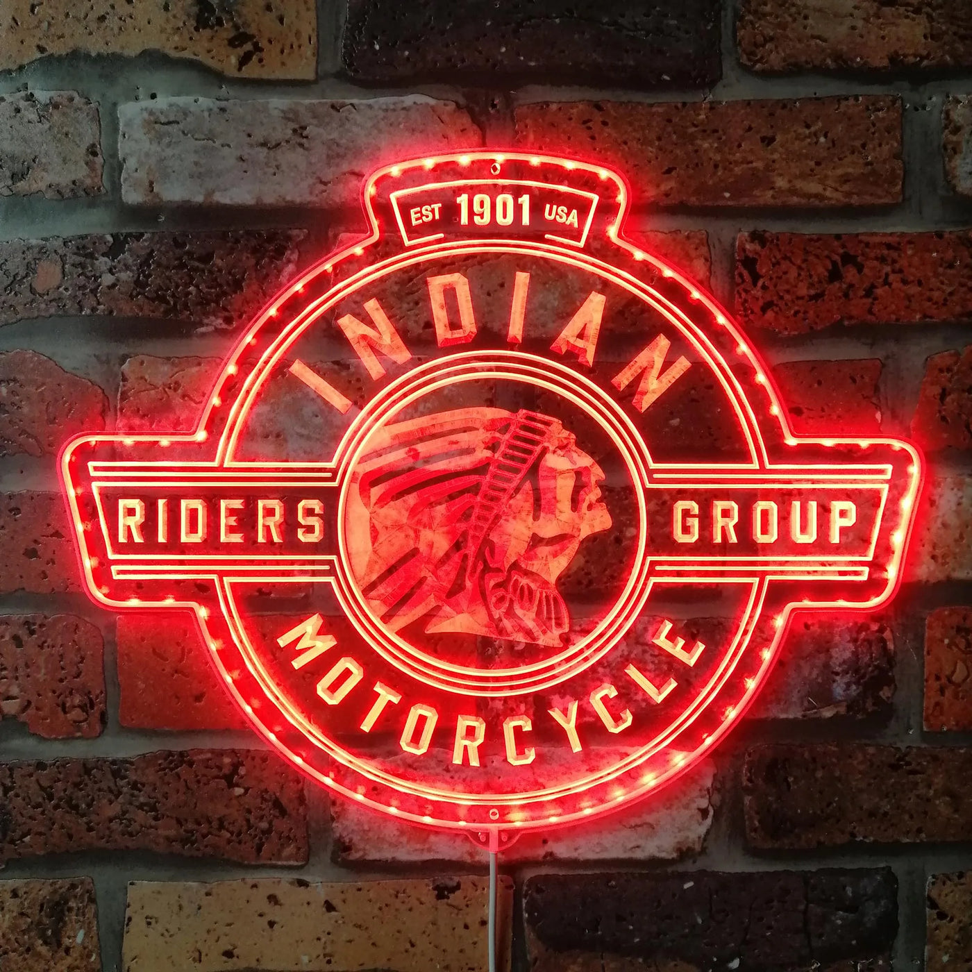 Illumi Indian Motorcycle Riders Group RGB LED Sign