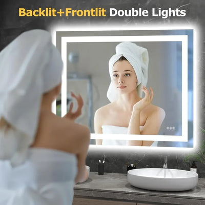 LumiGlow LED Vanity Mirror - 40'' x 32''