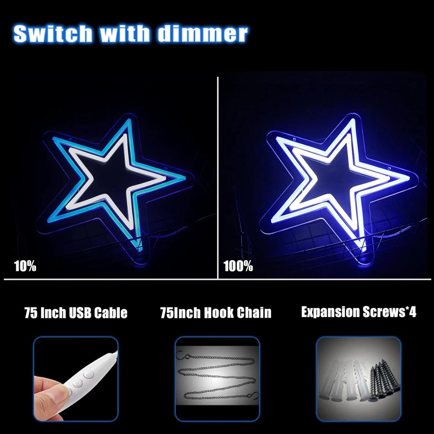 Illumi Dallas Cowboys Star LED Neon Sign