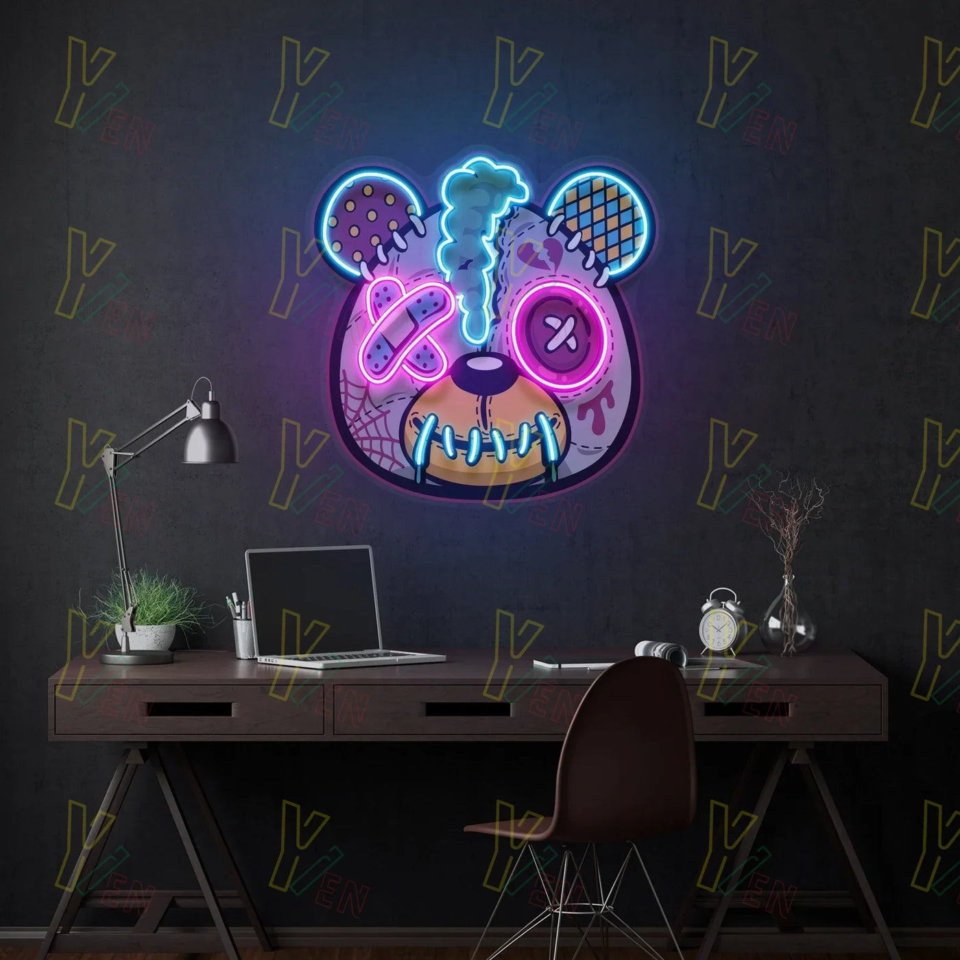 Illumi Damaged Teddy Bear Neon LED Sign