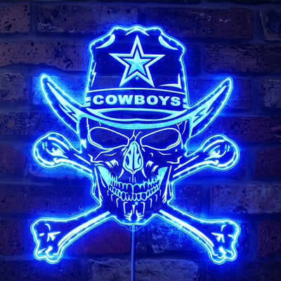 Dallas Cowboys Skully RGB LED Sign