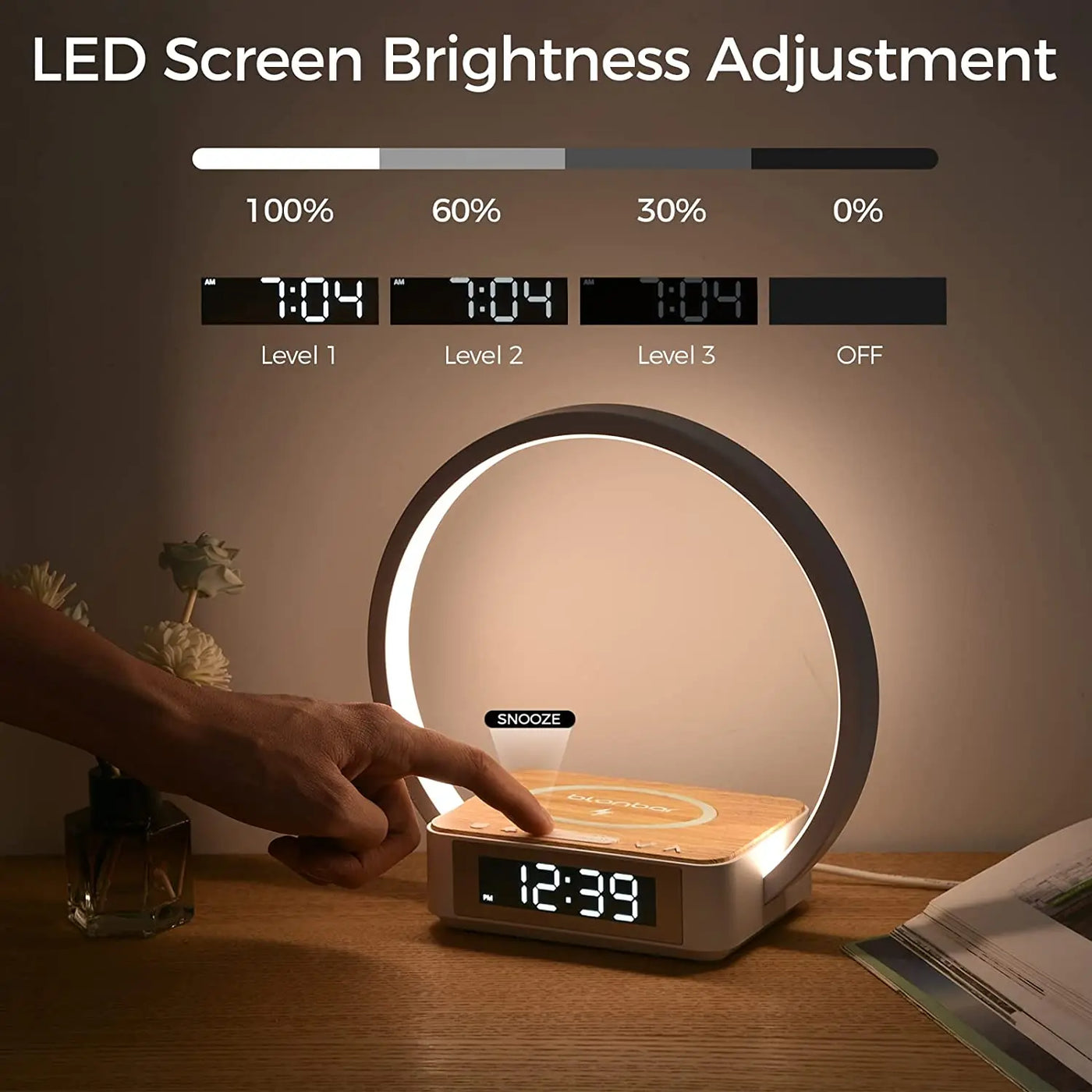 LumiClock Touch LED Desk Lamp