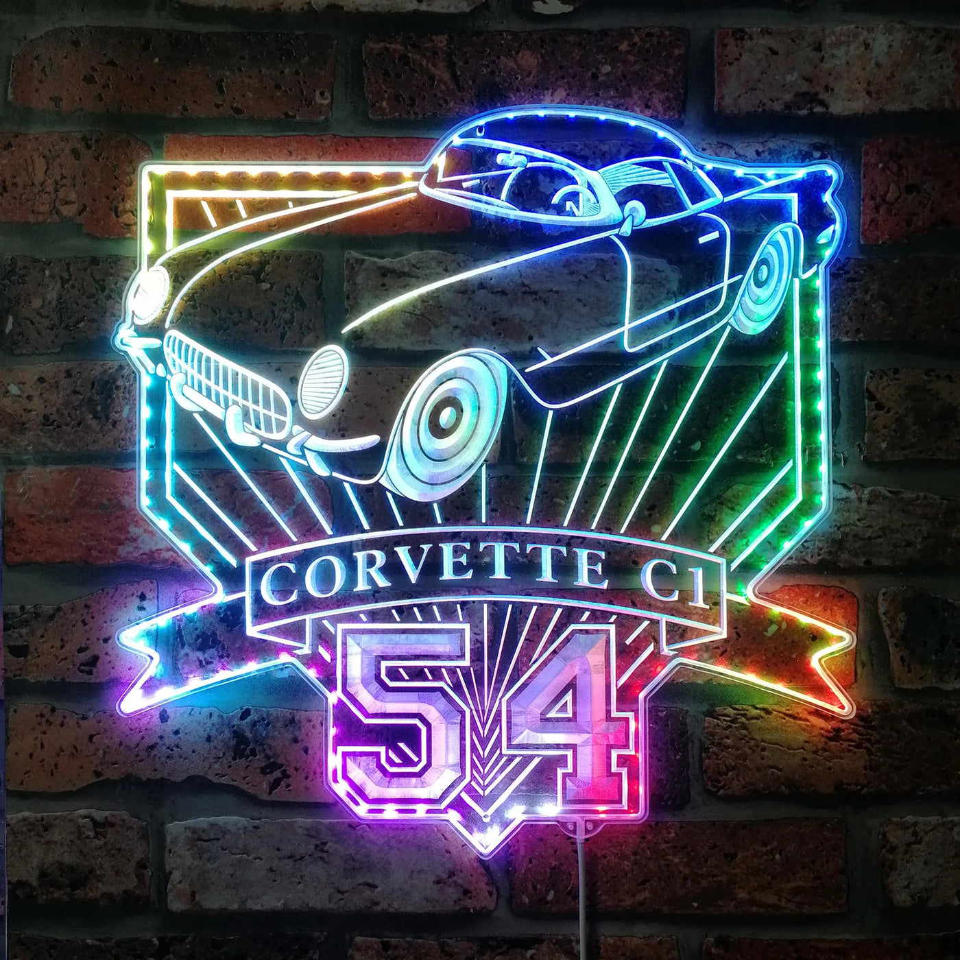 Illumi '54 Corvette C1 RGB LED Sign