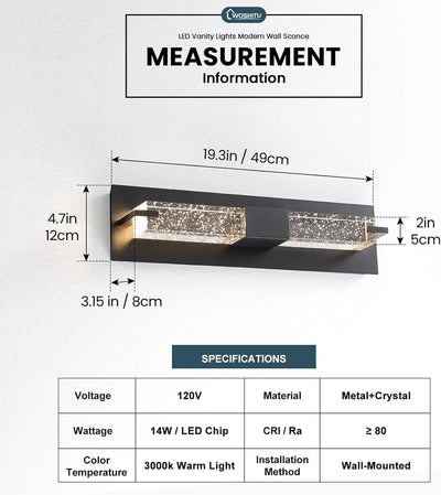 IllumiCrystal LED Wall Sconce Light