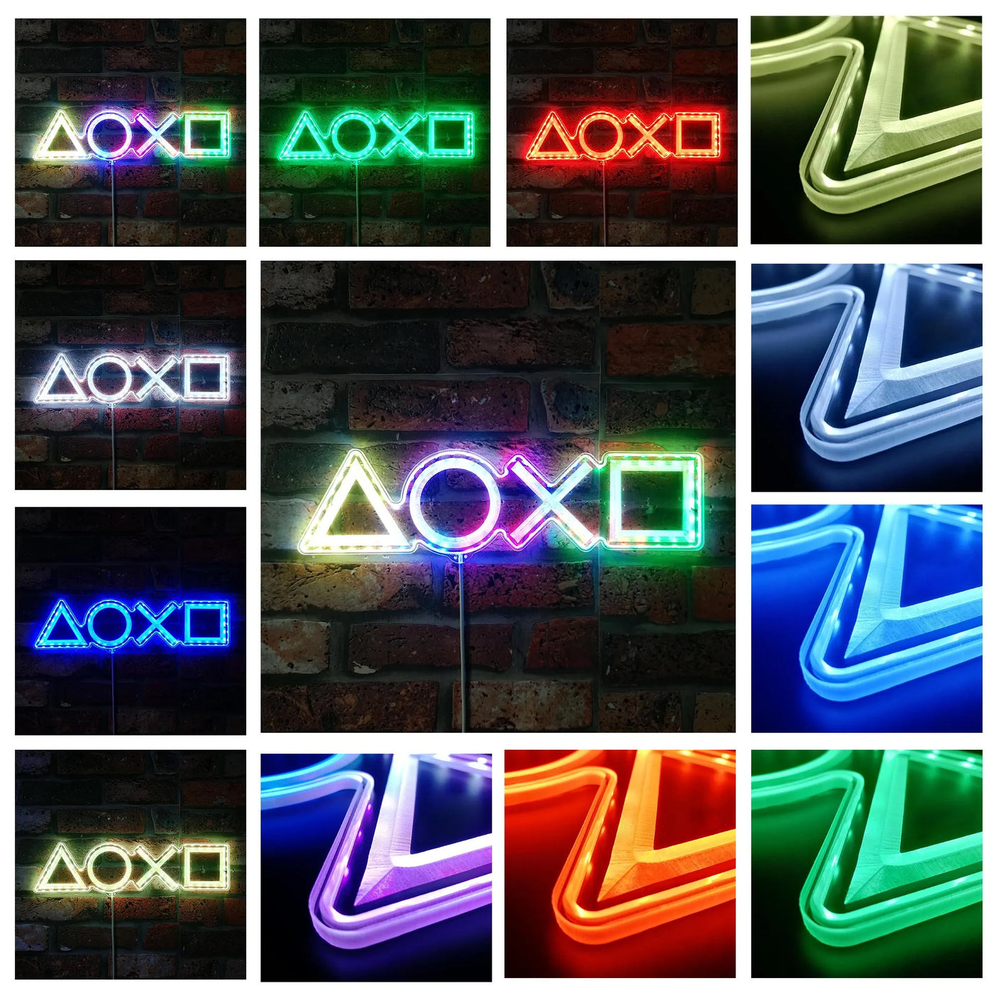 PlayStation Button RGB LED Sign