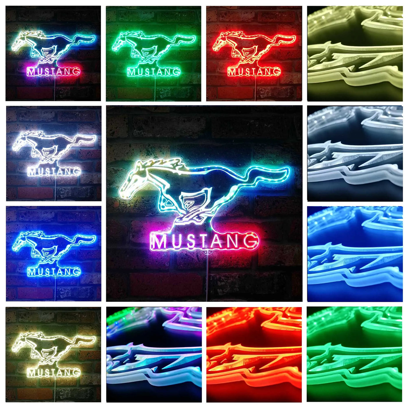 Illumi Mustang Pony RGB LED Sign