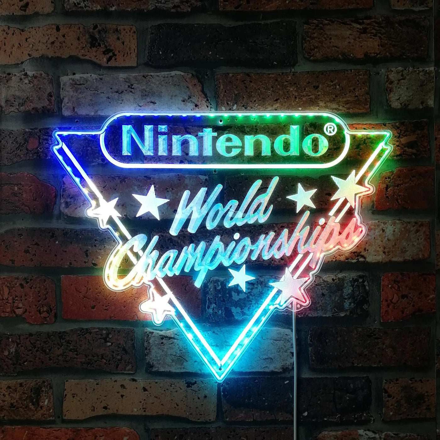 Nintendo World Champions RGB LED Sign