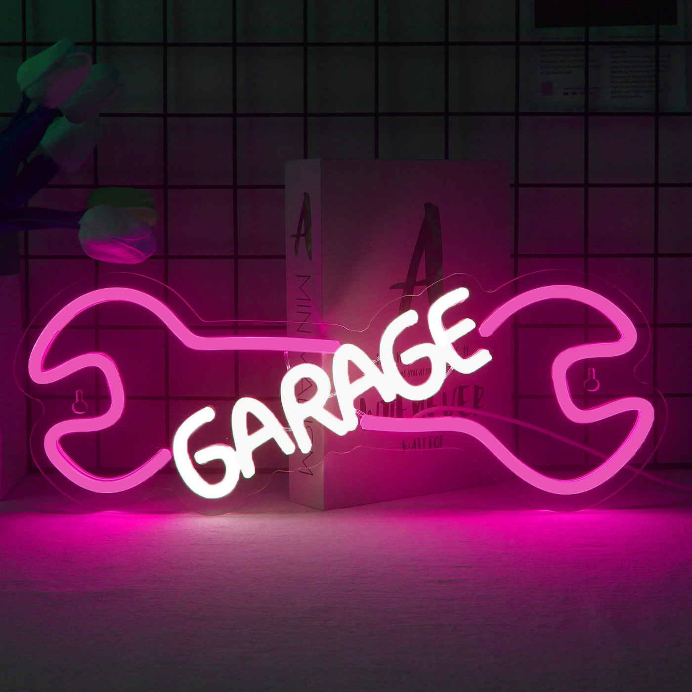 Illumi Dog Bone Garage Neon Sign