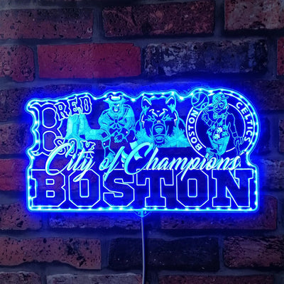 Boston City of Champions RGB LED Sign