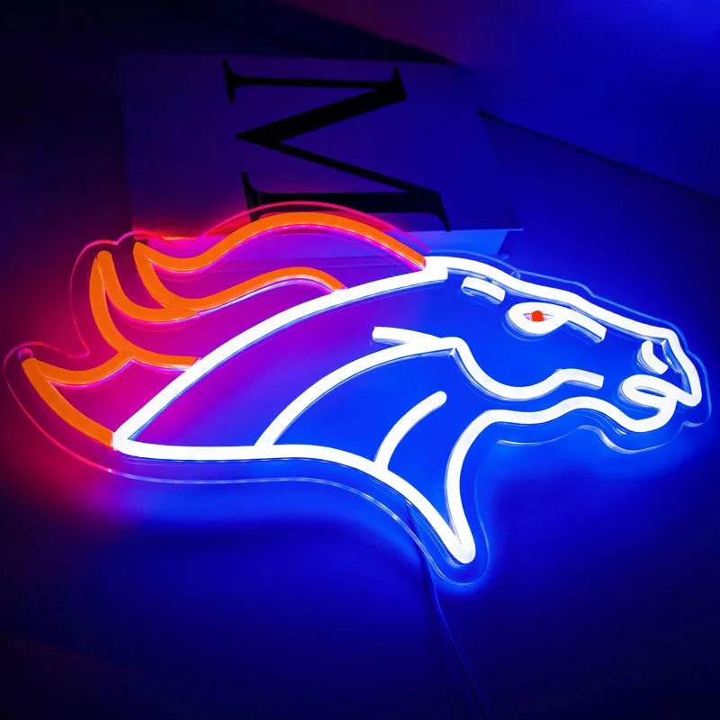 Denver Broncos Let's Ride LED Neon Sign