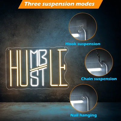 Illumi Hustle/Humble Neon LED Sign