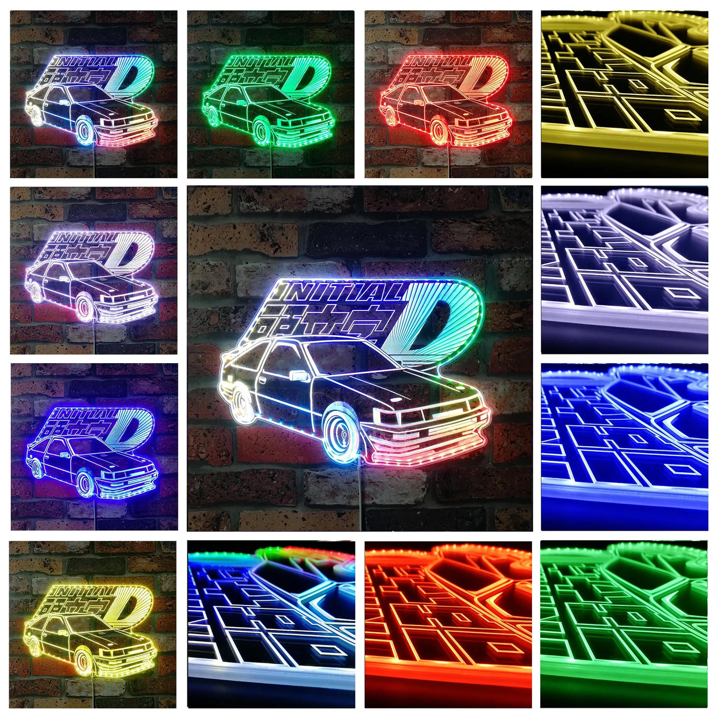 Illumi Initial D RGB LED Sign