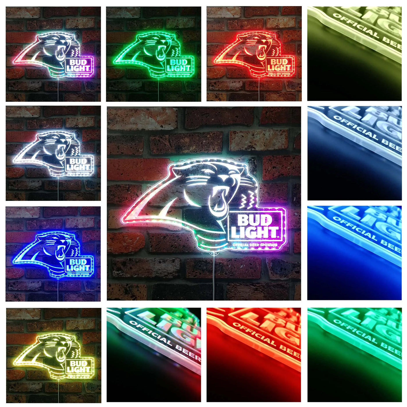 North Carolina Panthers Bud Light RGB LED Sign