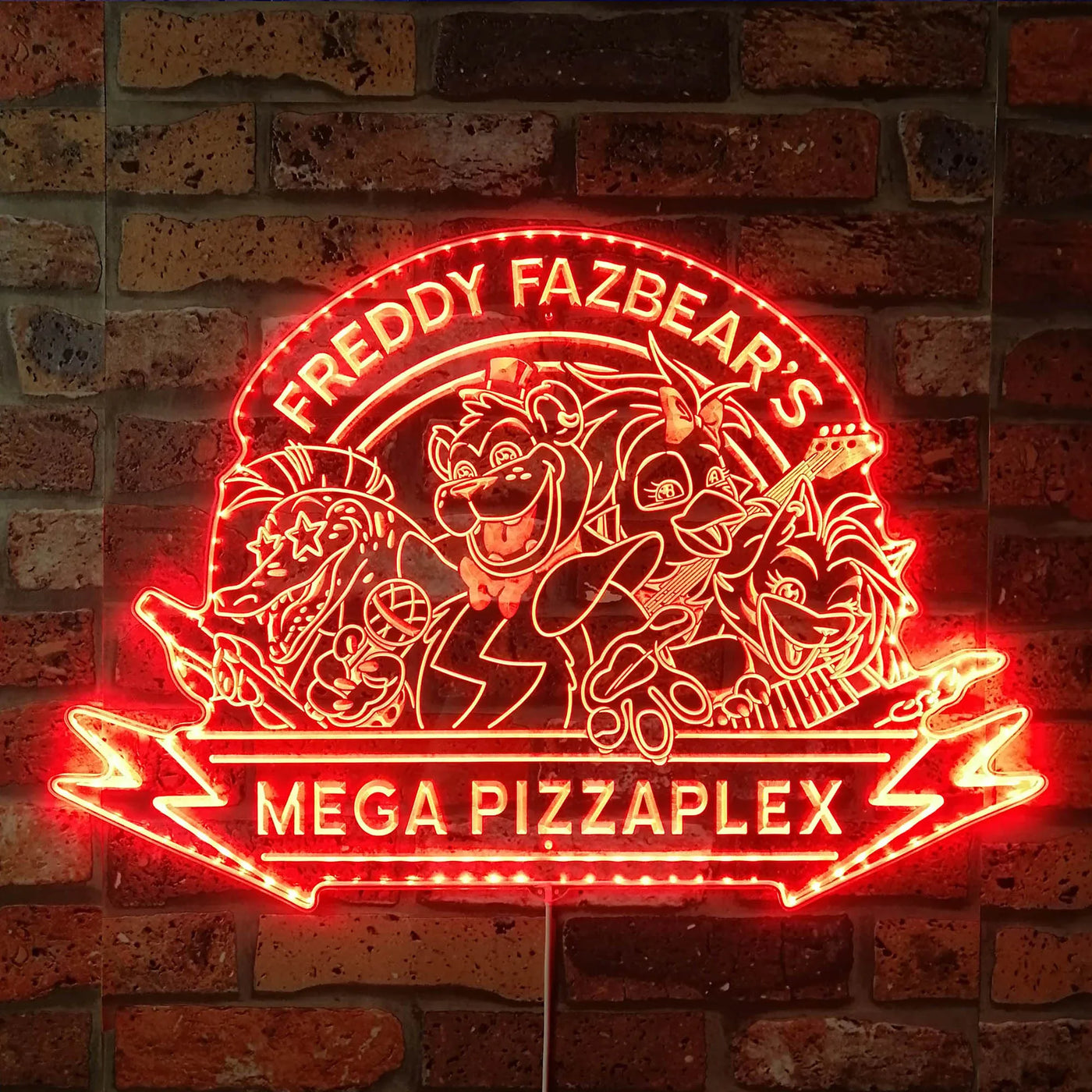 FNAF Freddy Fazbear's Mega Pizzaplex RGB LED Sign