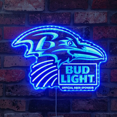 Baltimore Ravens Bud Light RGB LED Sign