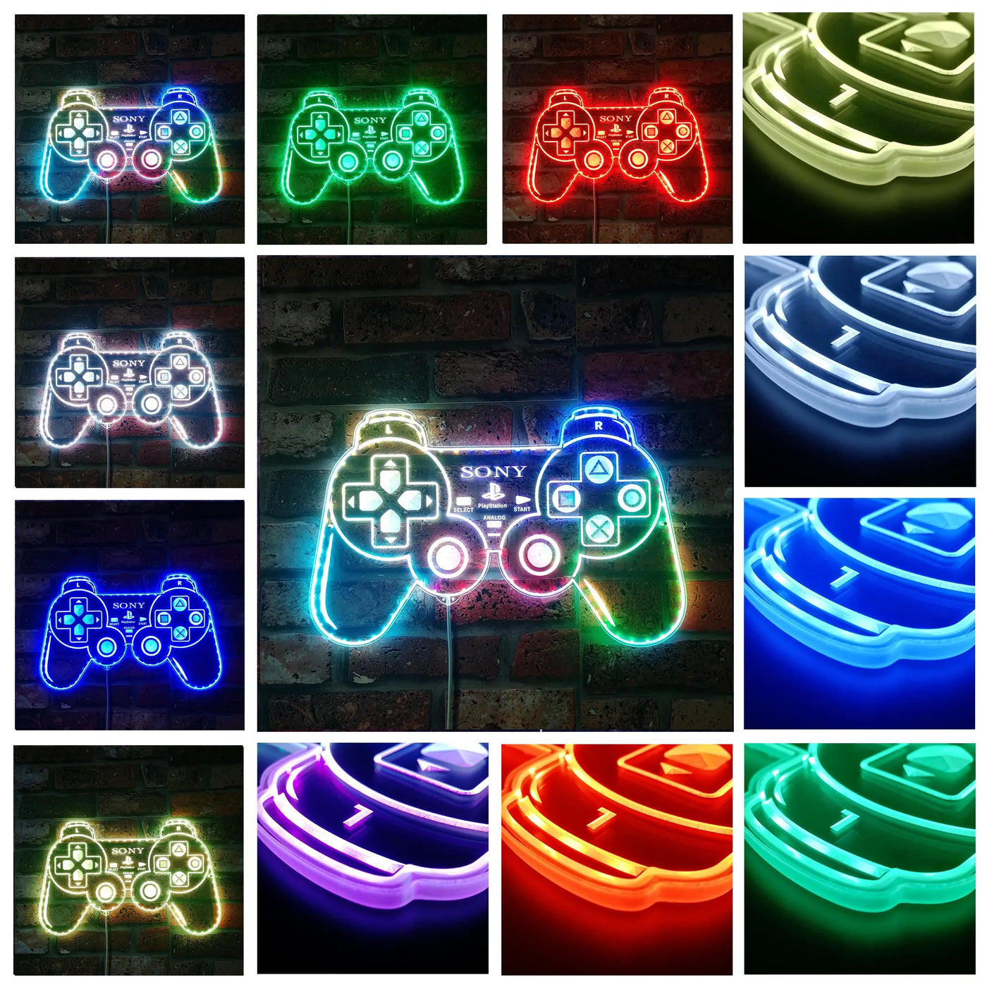 Sony PlayStation Controller RGB LED Sign