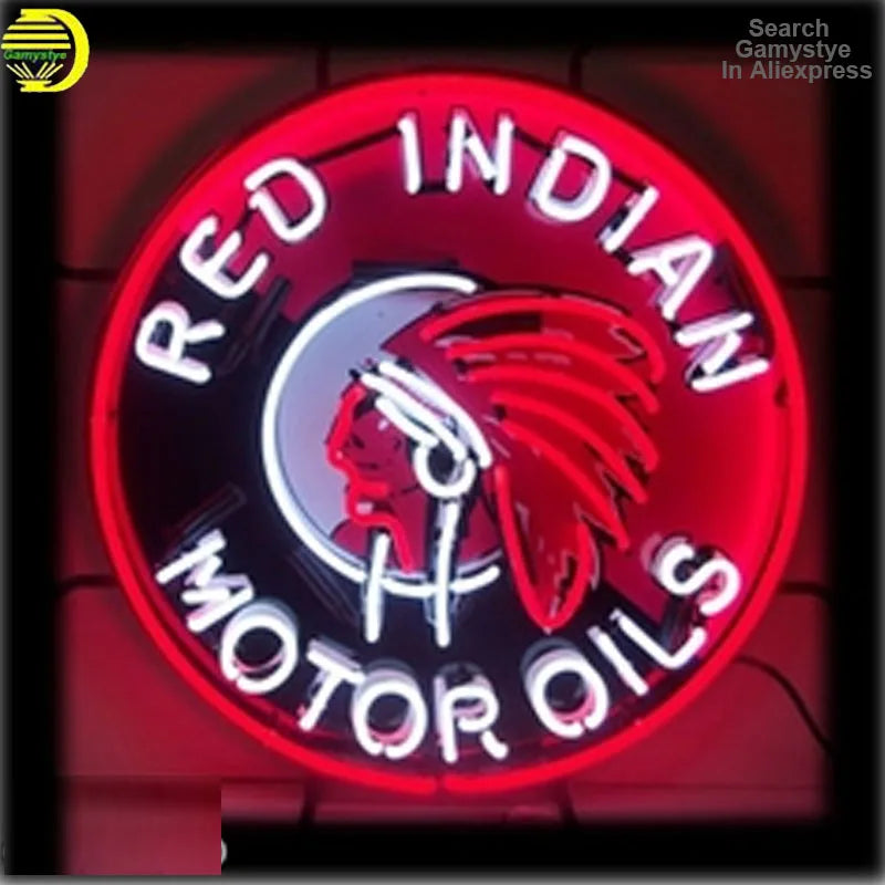 Illumi Red Indian Motor Oils Neon Sign